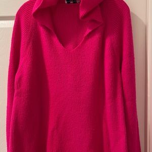 Vineyard Vines sweater hoodie bright pink size large
